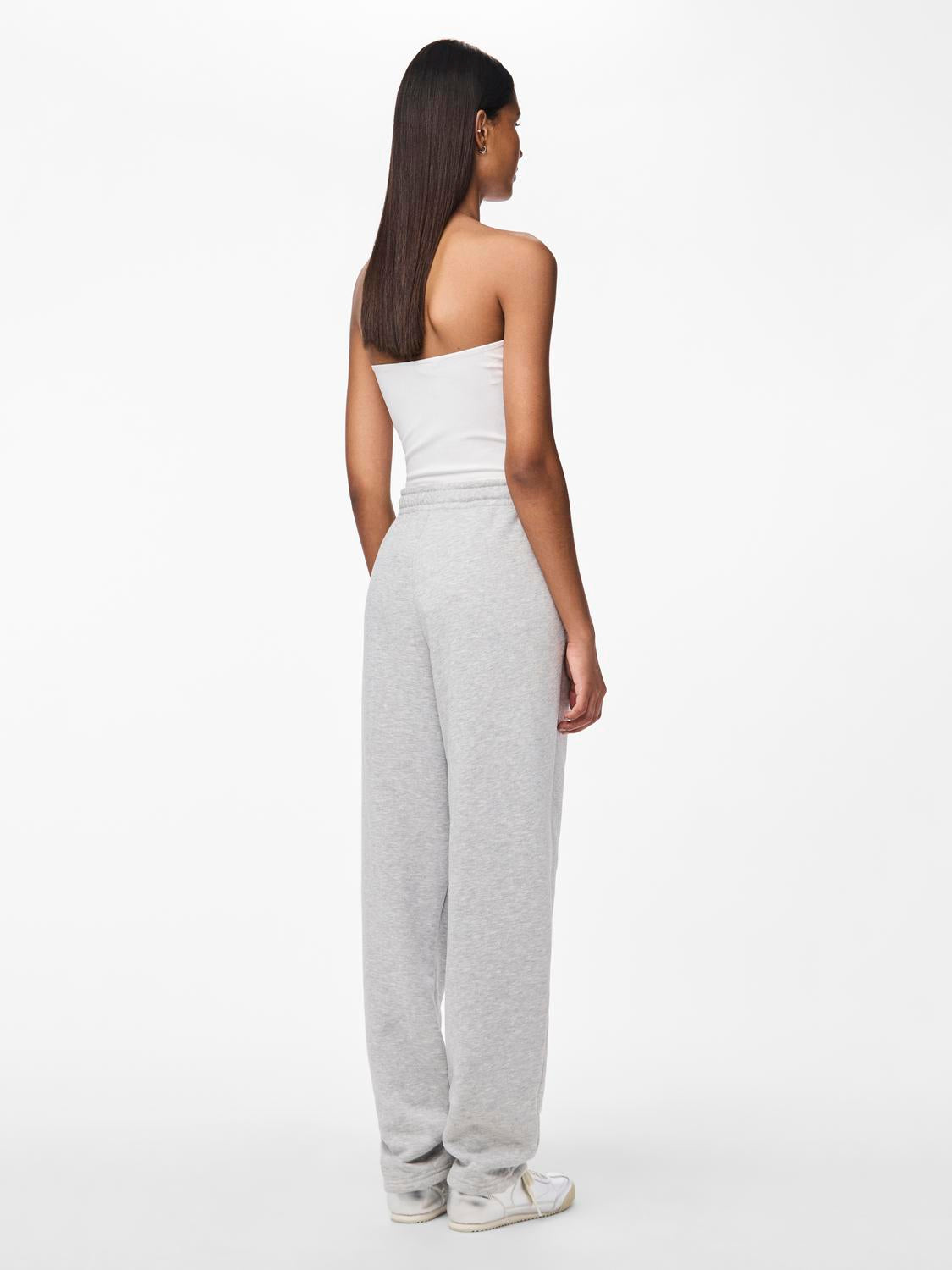 PCCHILLI Straight Pants - Light Grey Melange