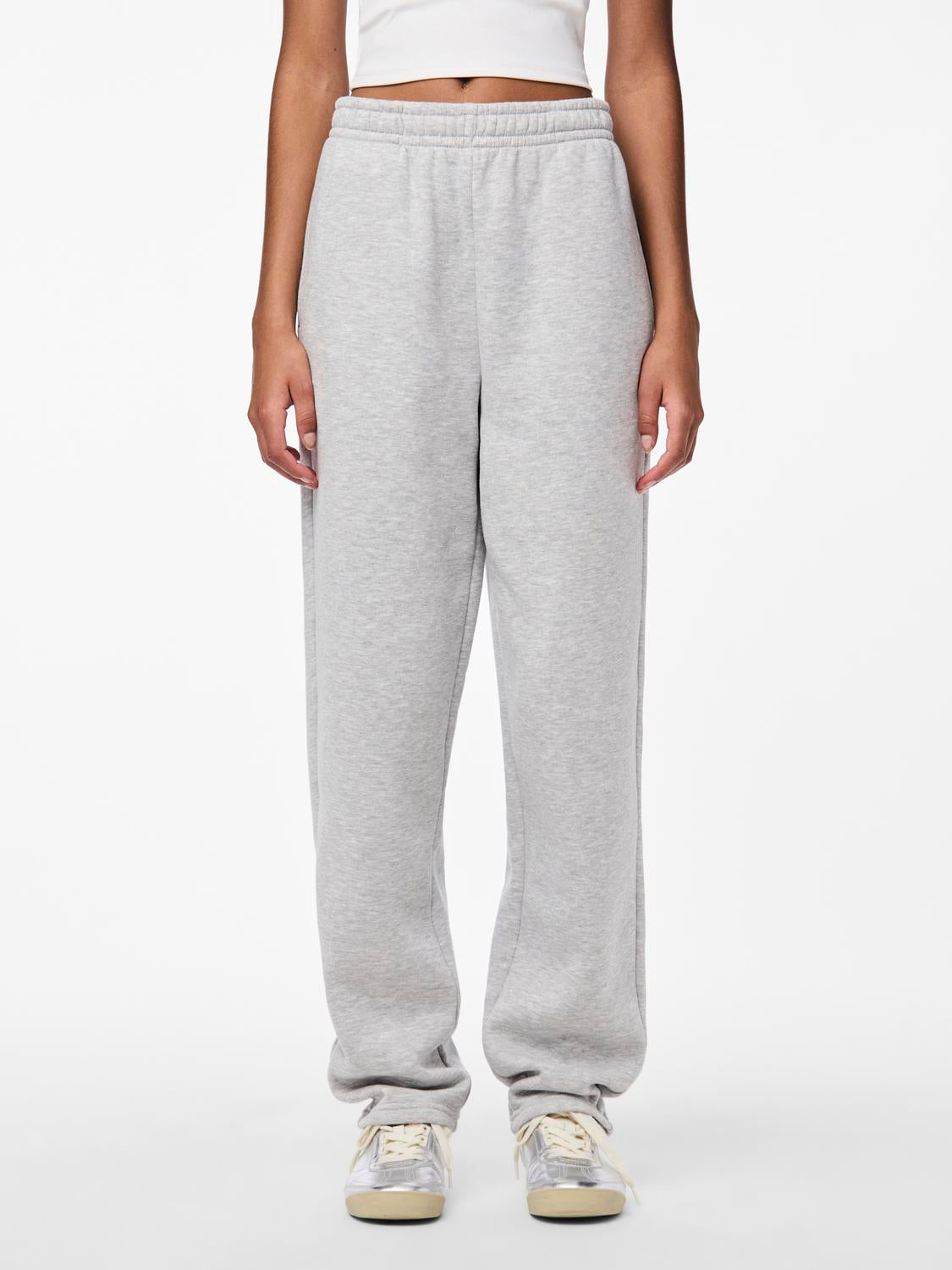 PCCHILLI Straight Pants - Light Grey Melange