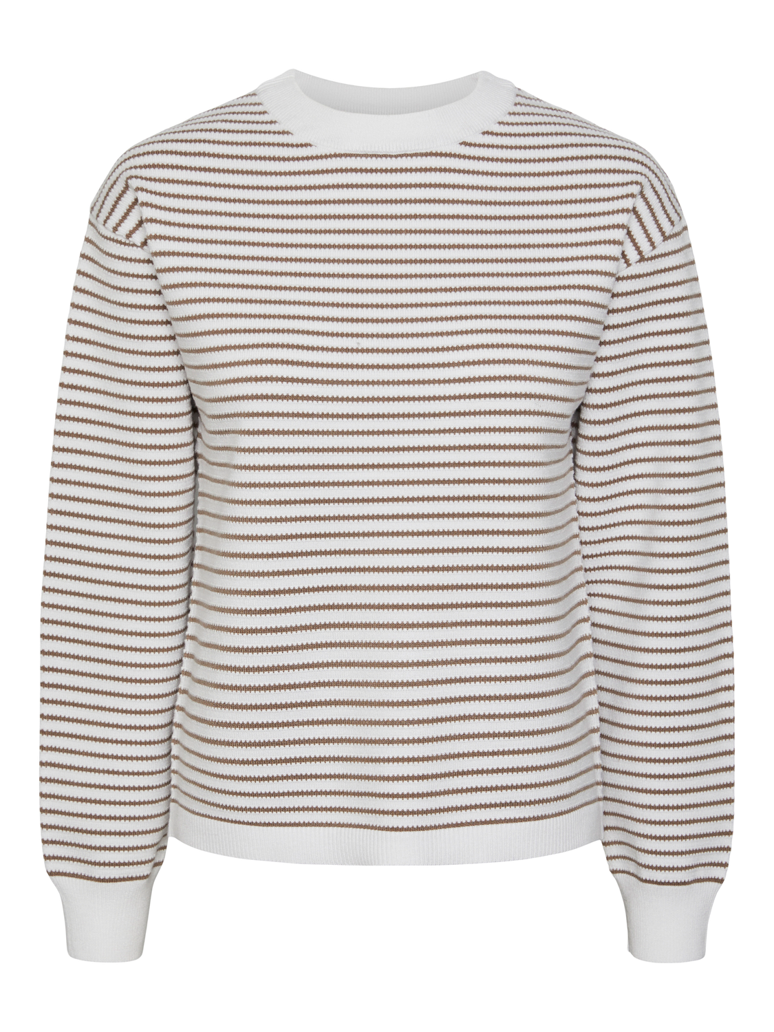 PCPHILIPPA Pullover - Cloud Dancer/brun