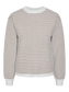 PCPHILIPPA Pullover - Cloud Dancer/brun